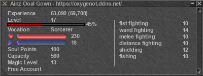 Signature for player Ainz Ooal Gown