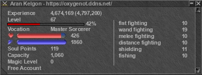 Signature for player Aran Kelgon