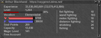 Signature for player Arthur Blackhand