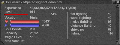 Signature for player Becknarn