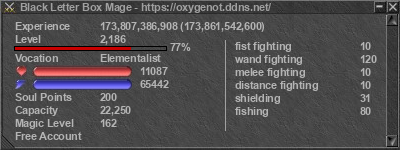 Signature for player Black Letter Box Mage