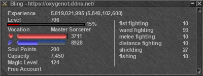 Signature for player Bling