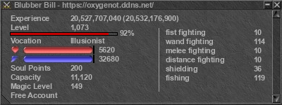 Signature for player Blubber Bill