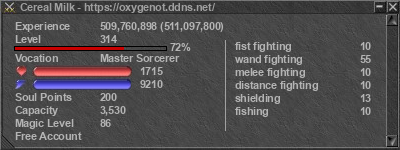 Signature for player Cereal Milk