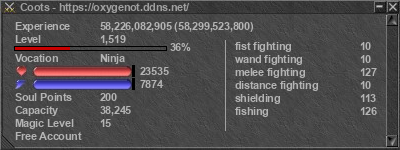 Signature for player Coots