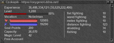 Signature for player Czokapik