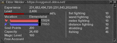 Signature for player Elder Welder