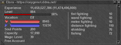 Signature for player Elora