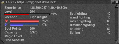 Signature for player Faller