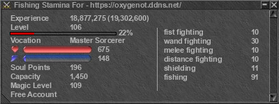 Signature for player Fishing Stamina For