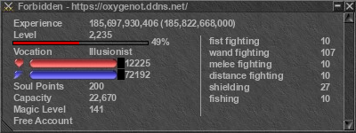 Signature for player Forbidden