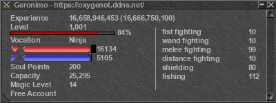 Signature for player Geronimo