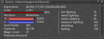 Signature for player Greed