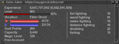 Signature for player Grim Joker