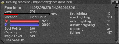 Signature for player Healing Machine