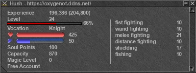 Signature for player Hush