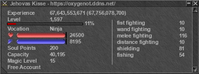 Signature for player Jehovas Kisse