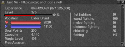 Signature for player Just Me