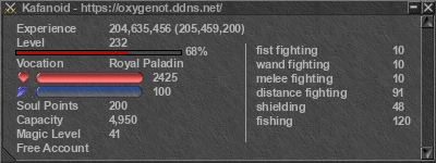 Signature for player Kafanoid