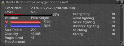 Signature for player Kenta Kofot