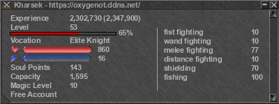 Signature for player Kharsek