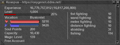 Signature for player Kosepus