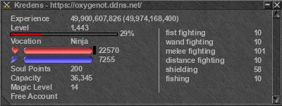 Signature for player Kredens