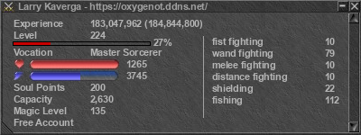 Signature for player Larry Kaverga