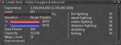 Signature for player Lewis Dark