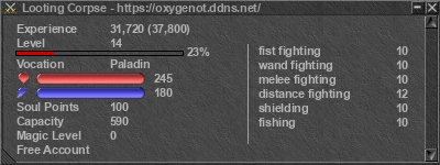 Signature for player Looting Corpse