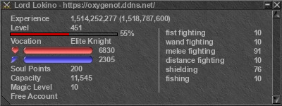 Signature for player Lord Lokino