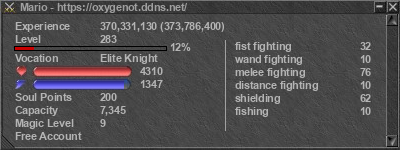 Signature for player Mario