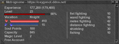 Signature for player Metrognome
