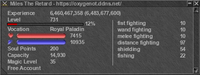 Signature for player Miles The Retard