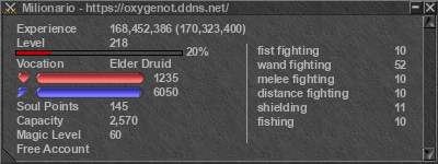 Signature for player Milionario