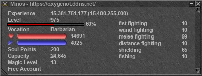 Signature for player Minos