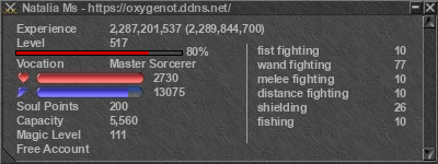 Signature for player Natalia Ms