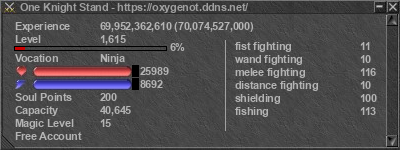 Signature for player One Knight Stand