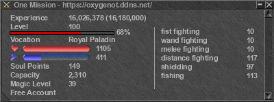 Signature for player One Mission