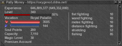 Signature for player Pally Money