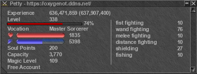 Signature for player Petty