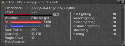 Signature for player Piton