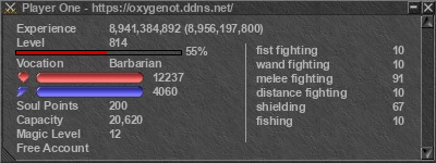 Signature for player Player One