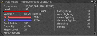 Signature for player Puta Madre