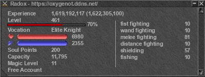 Signature for player Radox