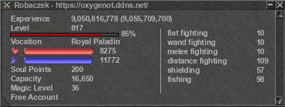 Signature for player Robaczek