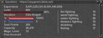 Signature for player Sacoleiro