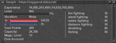 Signature for player Seraph