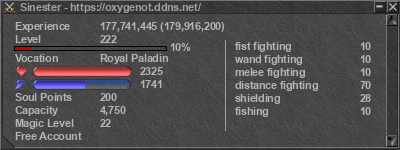 Signature for player Sinester