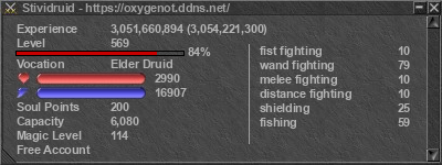 Signature for player Stividruid